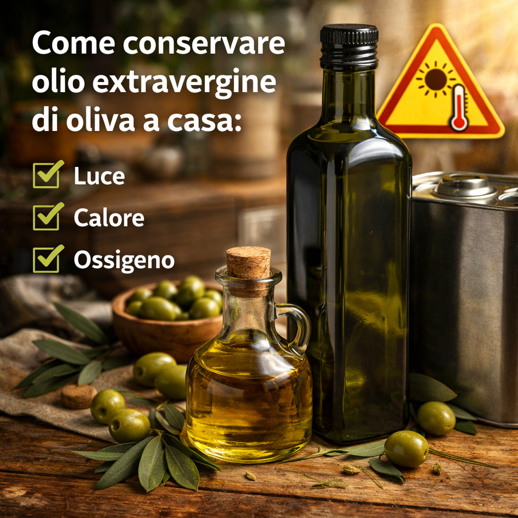 come conservare olio extravergine di oliva in casa